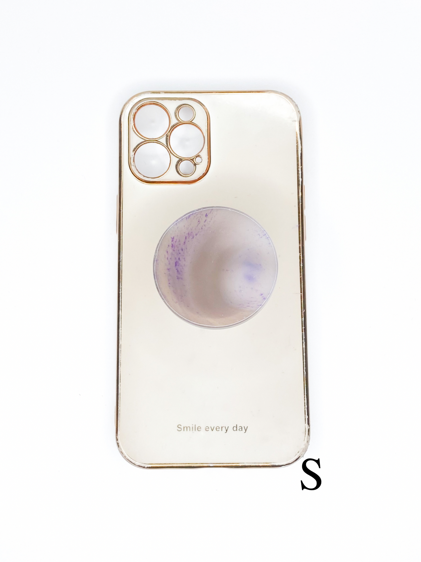 Purple Round Phone Stone