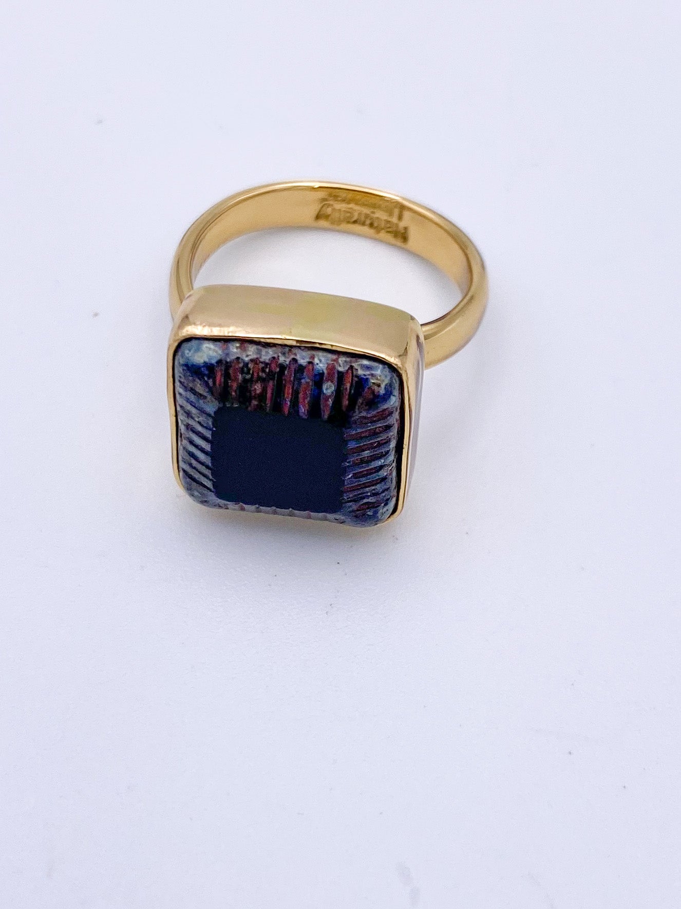 Square Glass Ring-Alchemia
