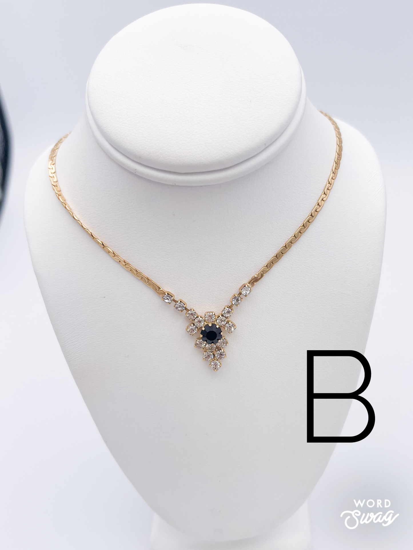 CZ Aztec necklace-18 Gold filled