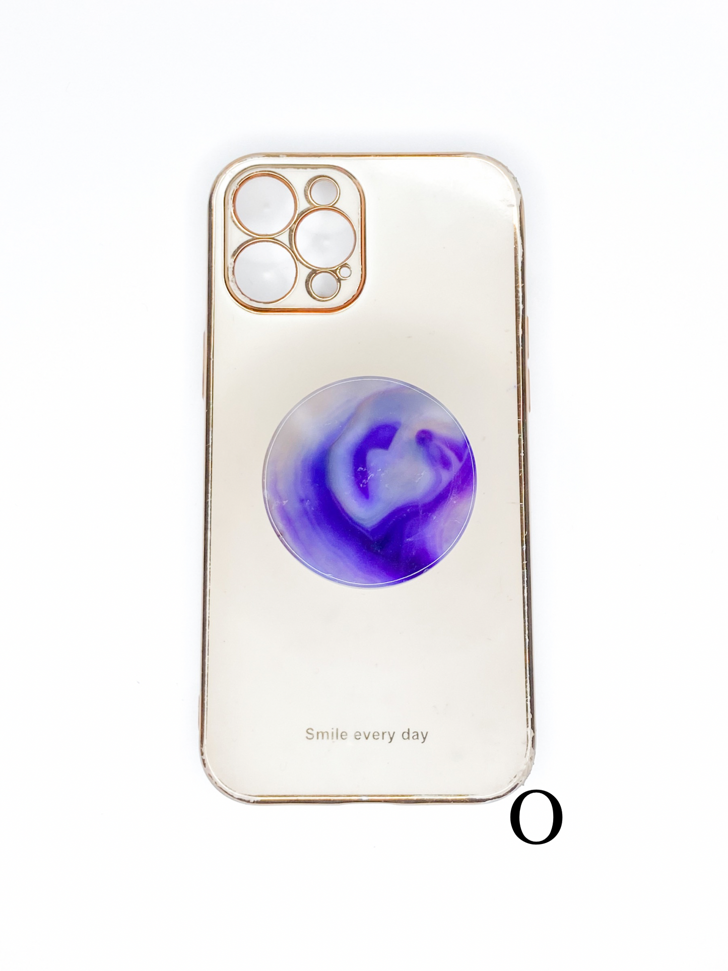 Purple Round Phone Stone
