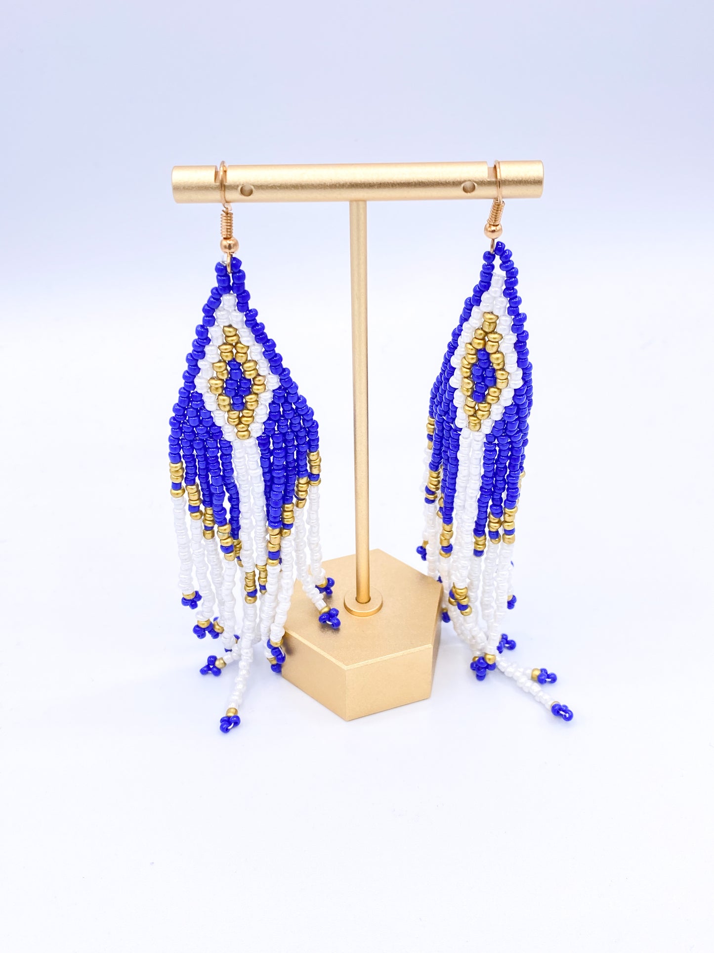 Summertime Royalty Beaded Earrings