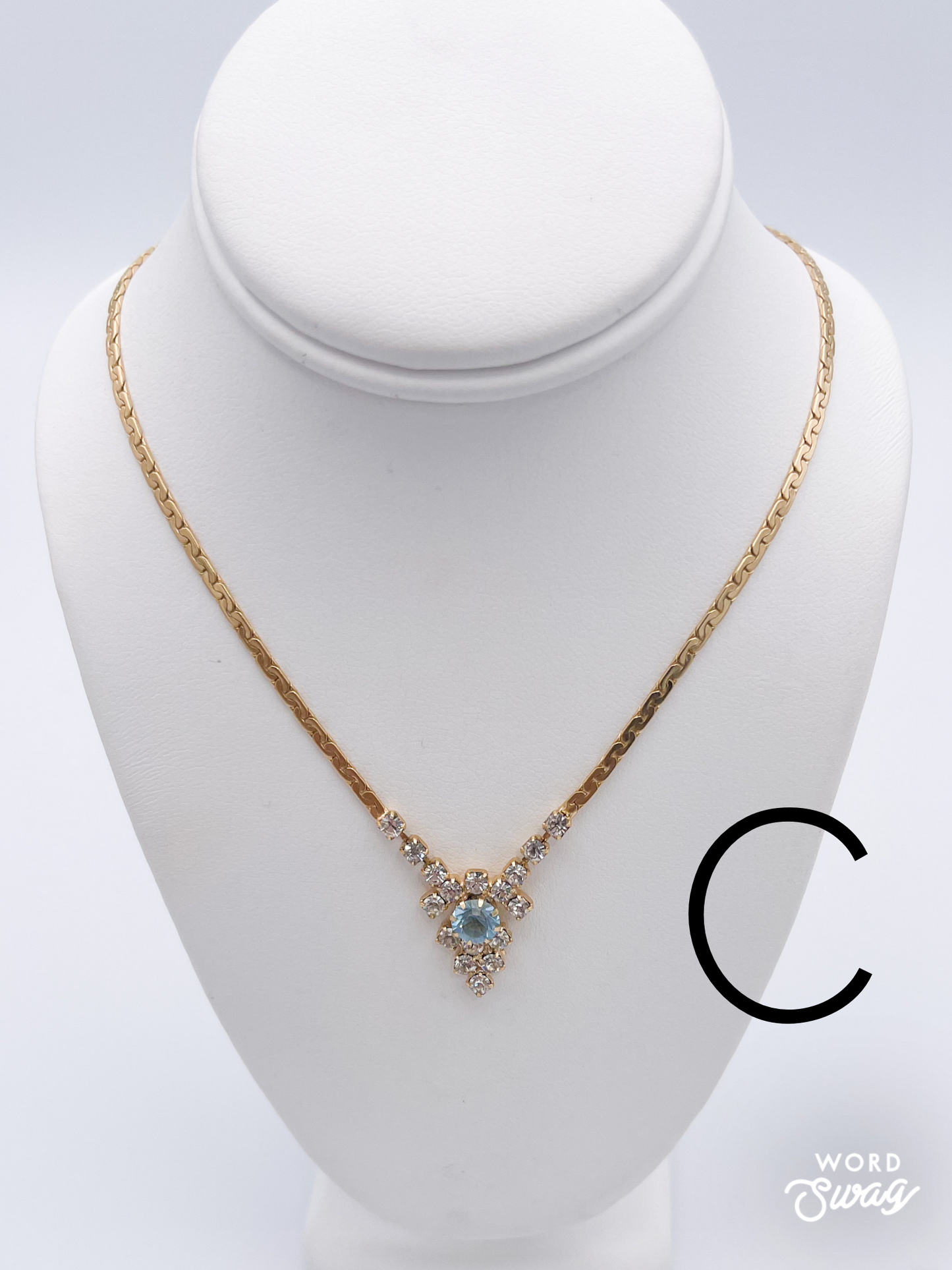 CZ Aztec necklace-18 Gold filled
