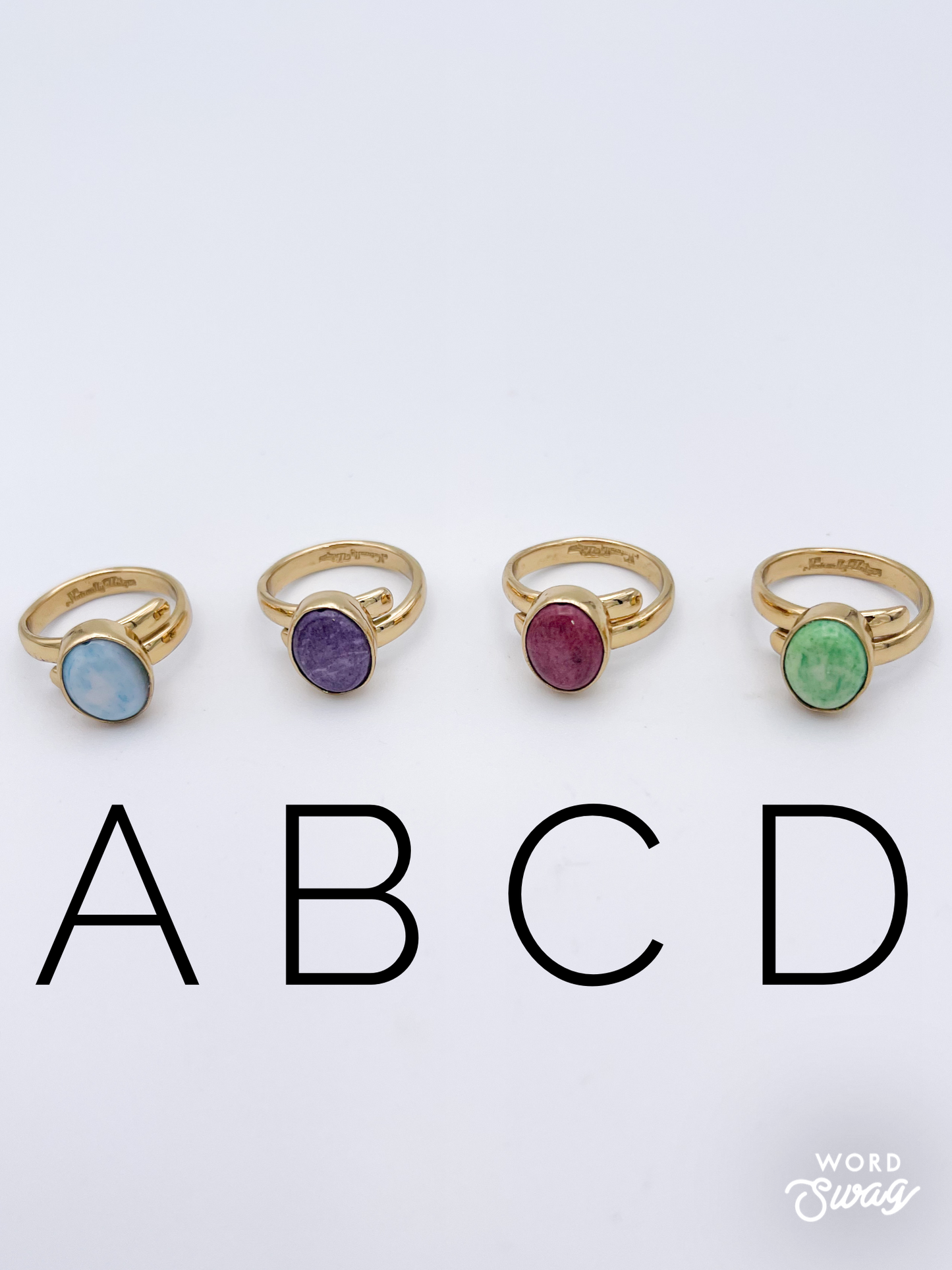 Dainty Oval Agate Adjustable Ring -Alchemia