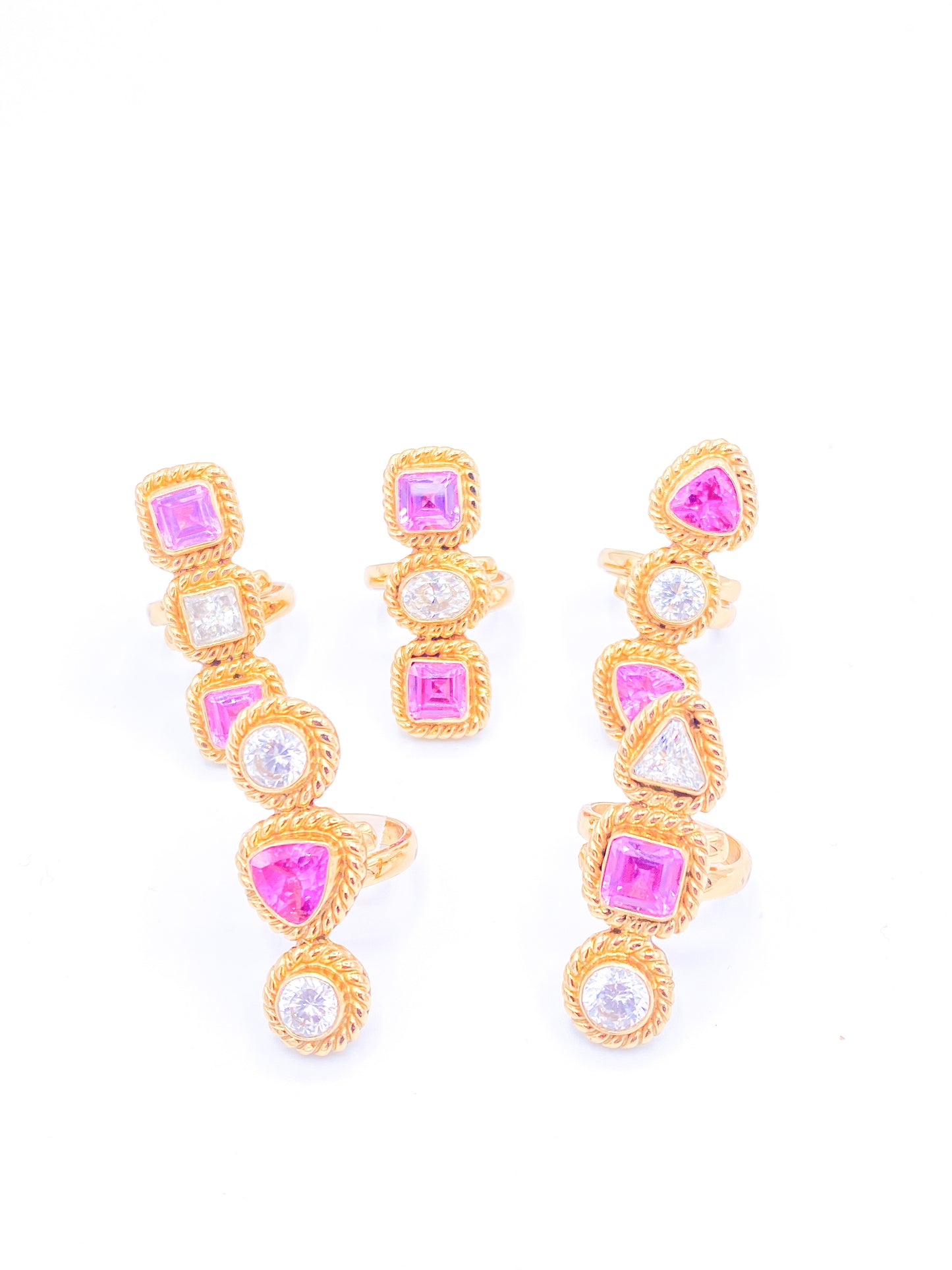 Pink Sapphire and CZ Crawler - Alchemia