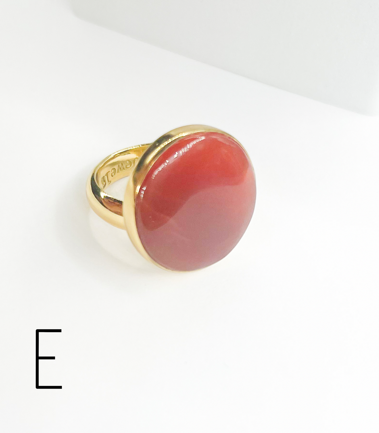 Carnelian Polka Dot Faceted Ring Mix -Alchemia