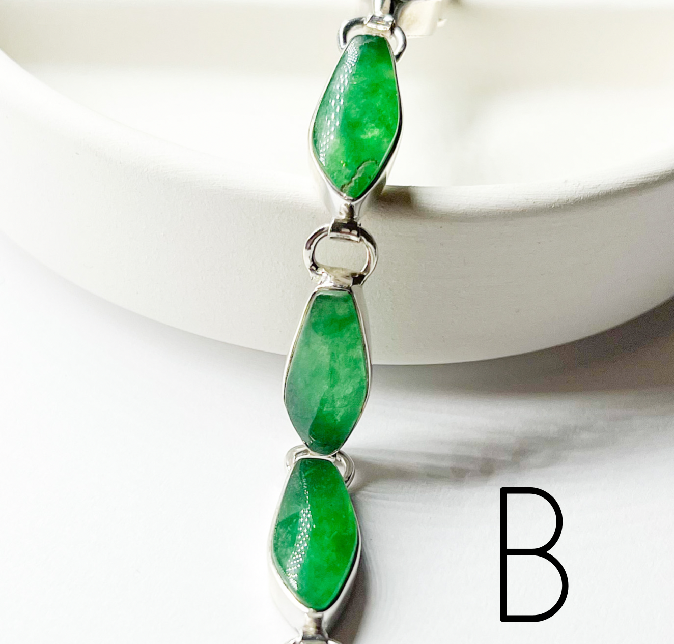 Assorted Stones Bracelet -Solid Sterling Silver