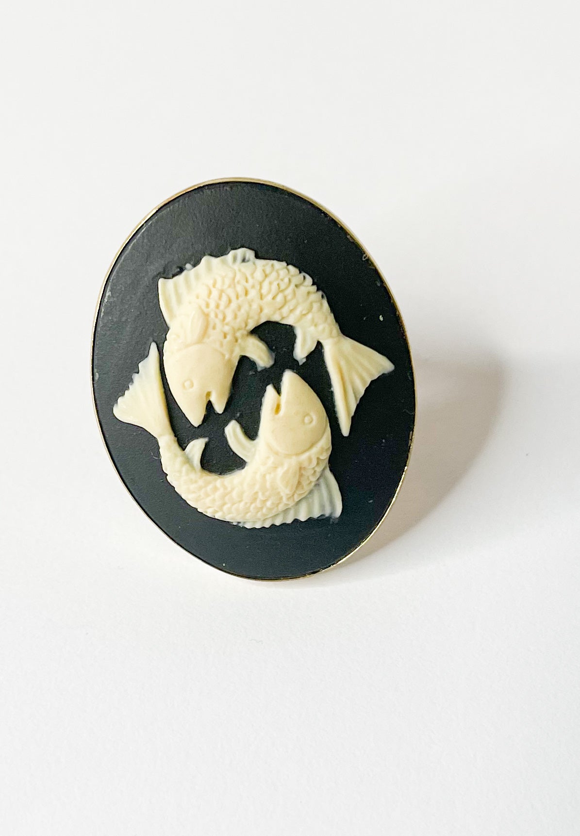 Pisces Cameo Adjustable Ring- Alchemia