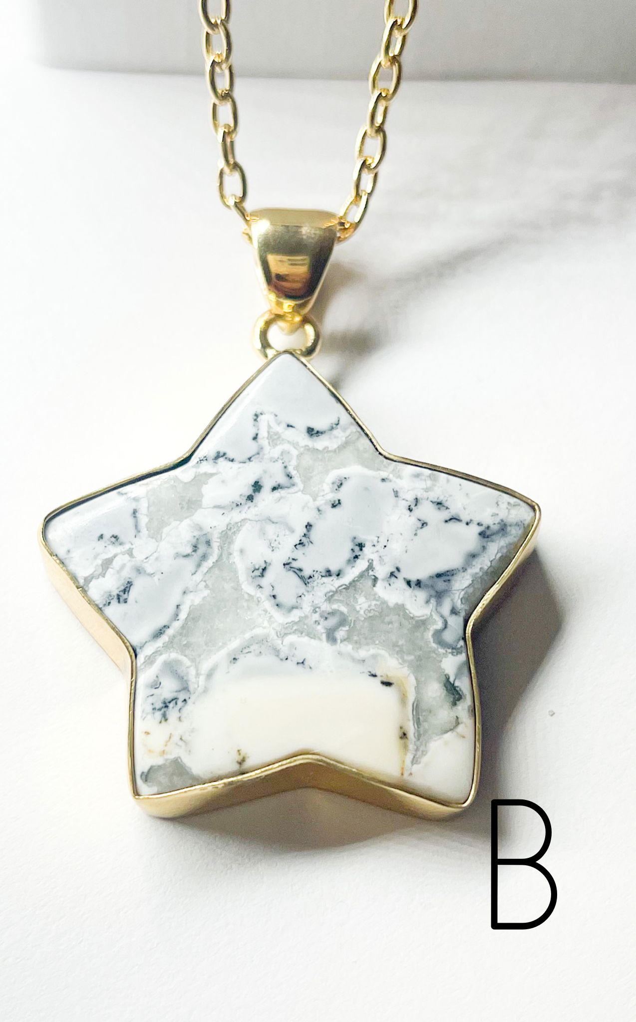 White Malagano Jasper White Starz Pendant-Alchemia