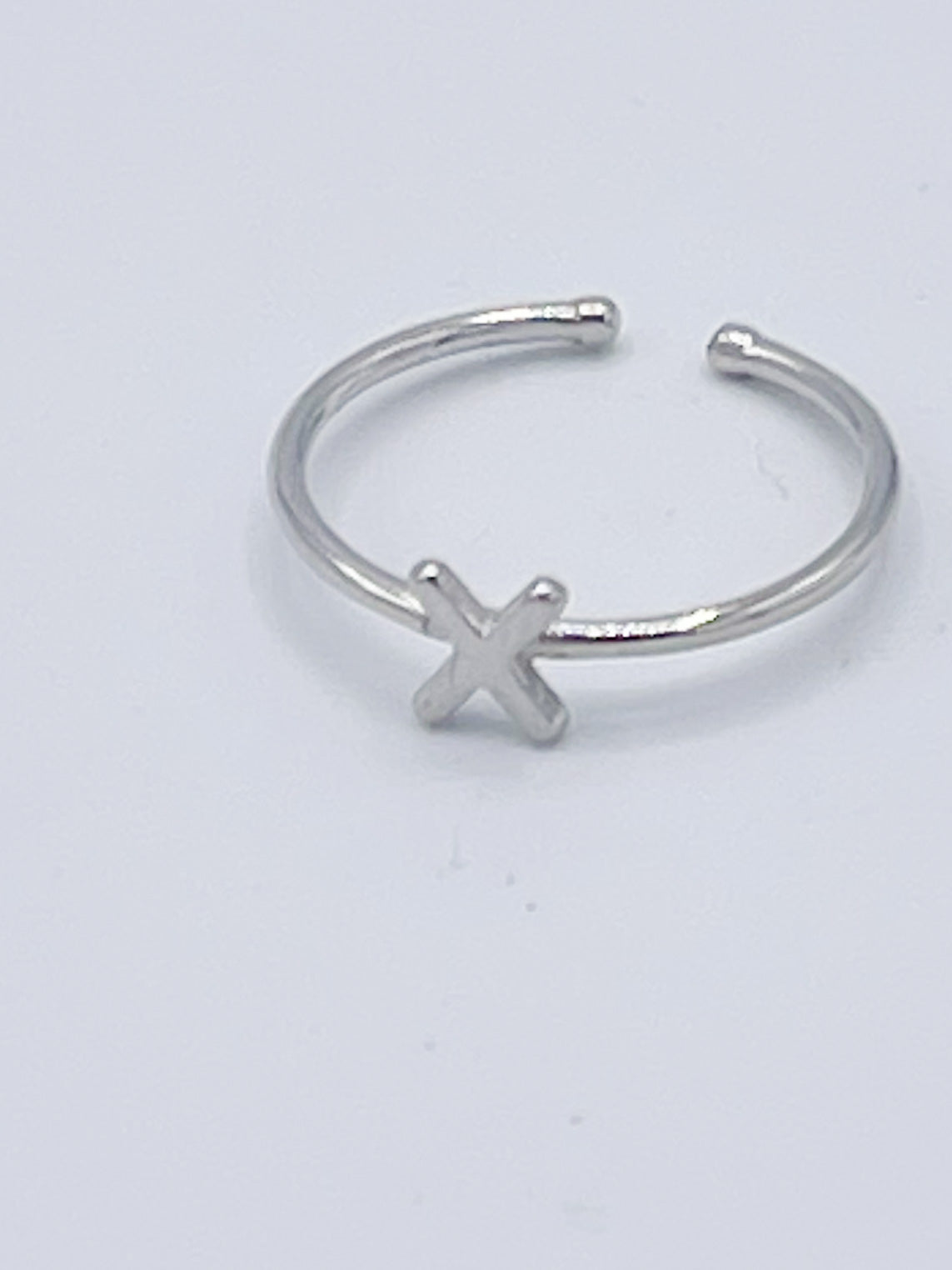 Dainty Initials Midi Rings-Solid Sterling Silver