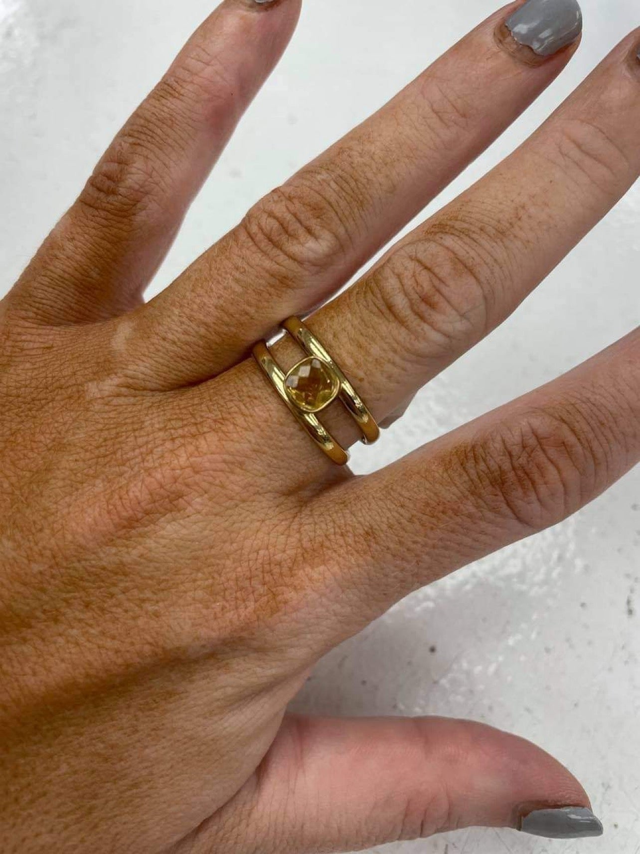 Dainty Citrine Ring-Alcehmia