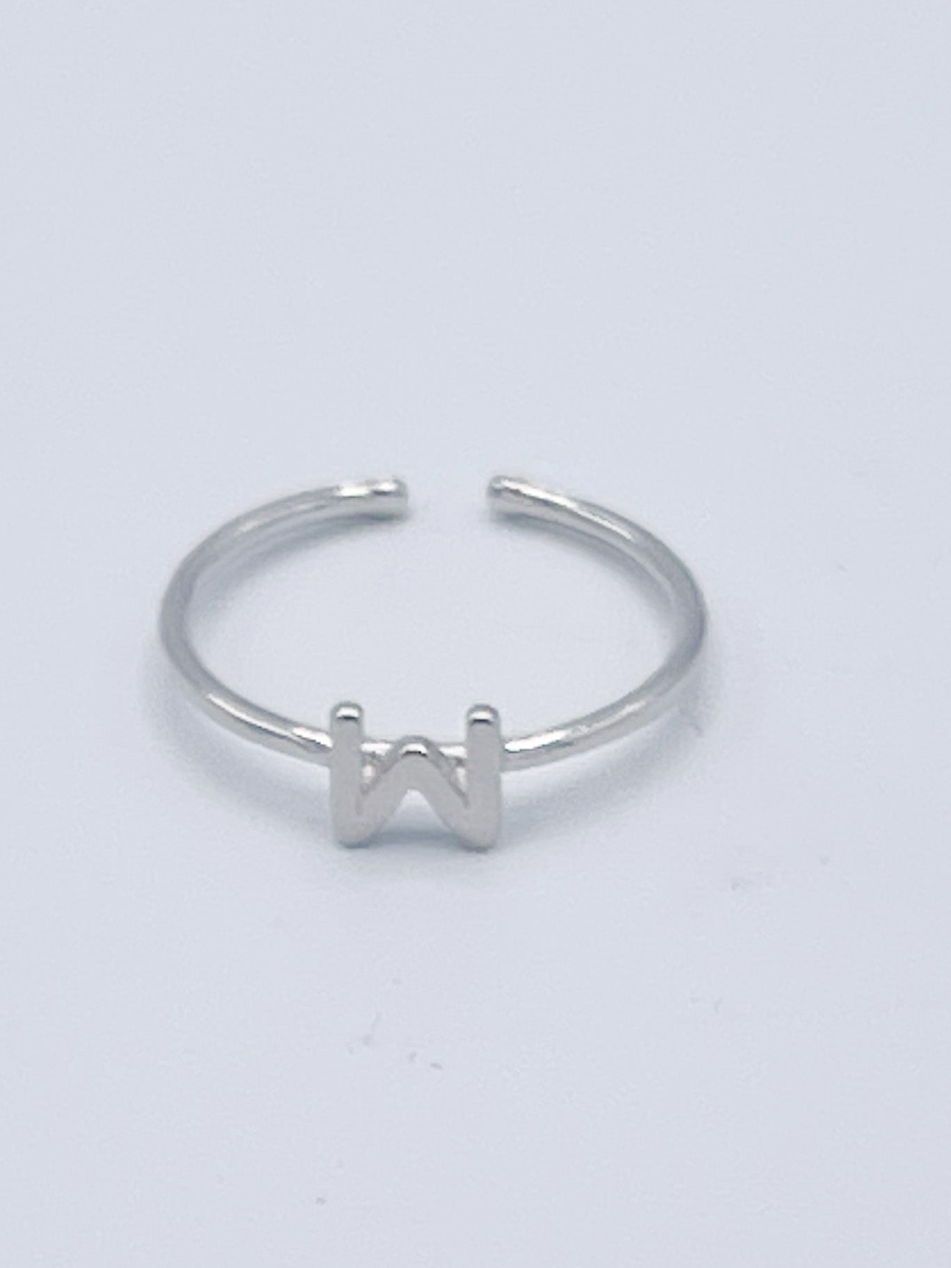 Dainty Initials Midi Rings-Solid Sterling Silver