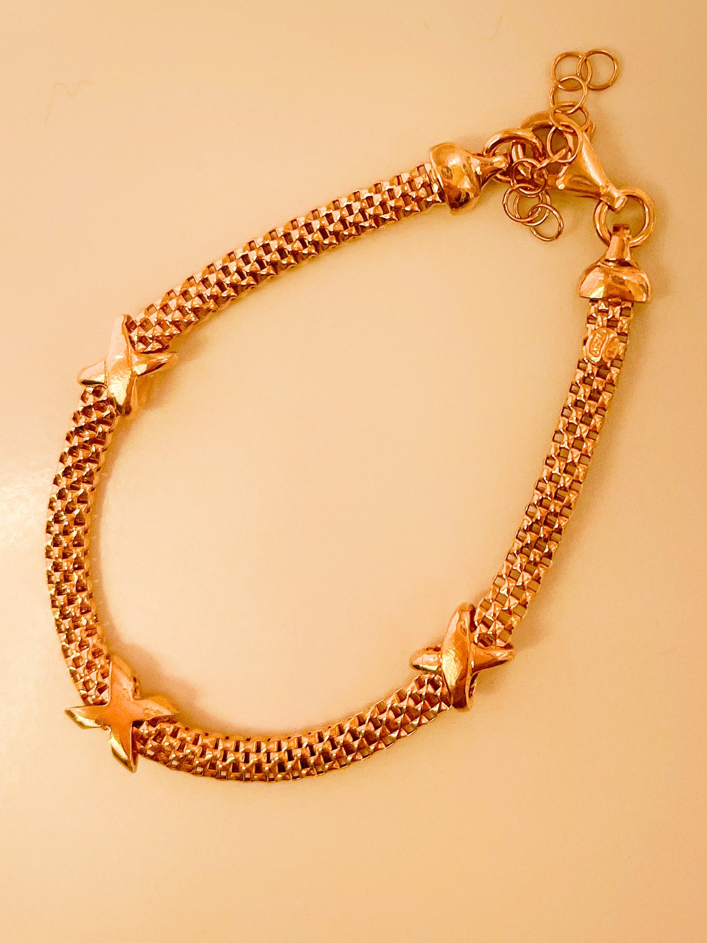 Rose Gold Bracelet-Solid Sterling Silver