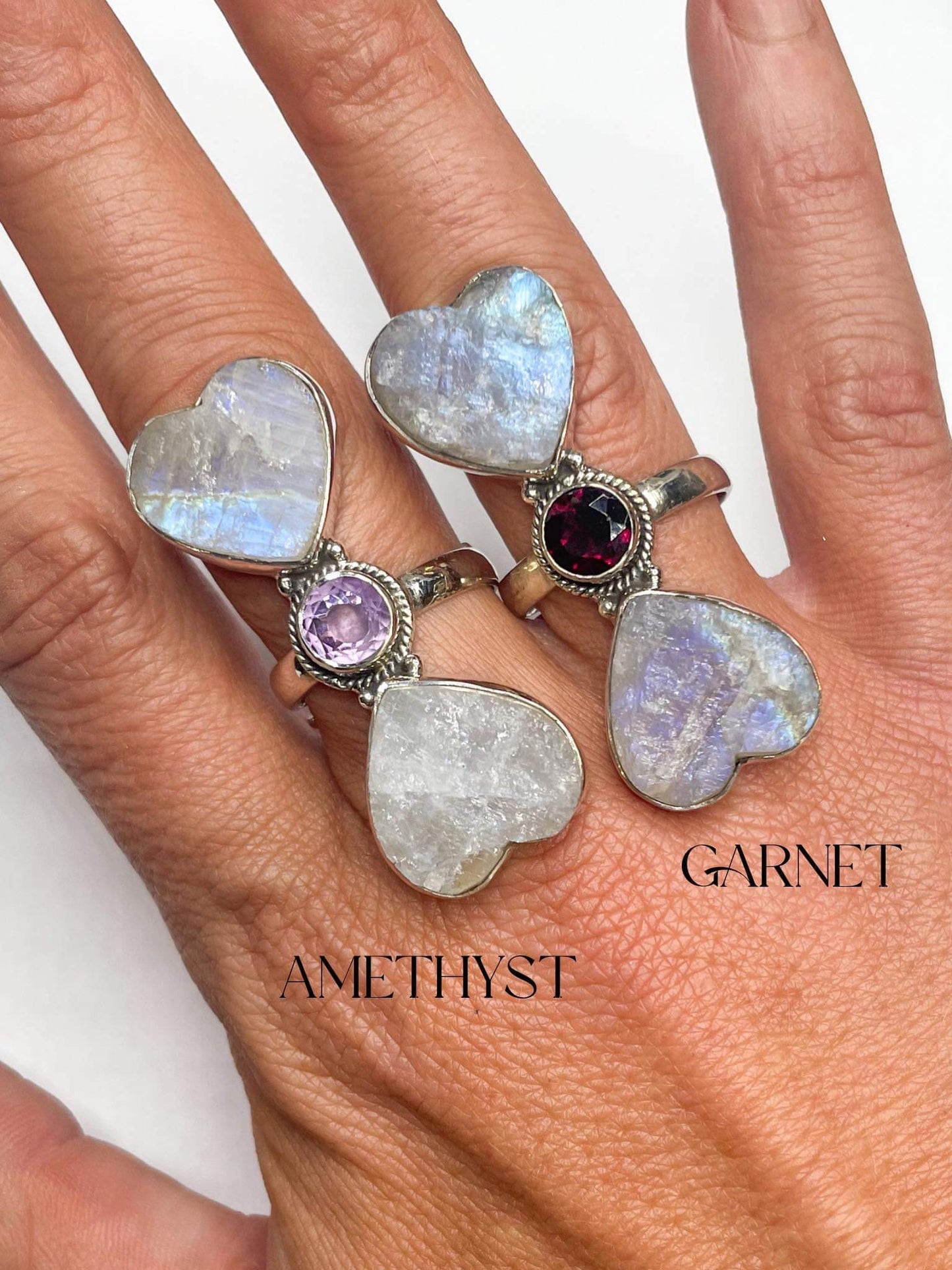 Raw Moonstone W Gem Crawler-Solid Sterling Silver