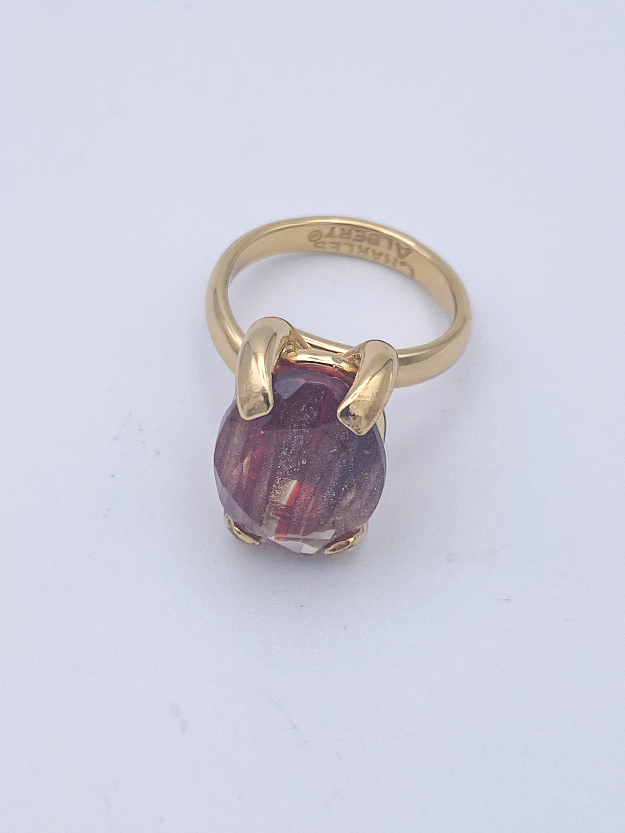 Red Glass Prong Set-Alchemia