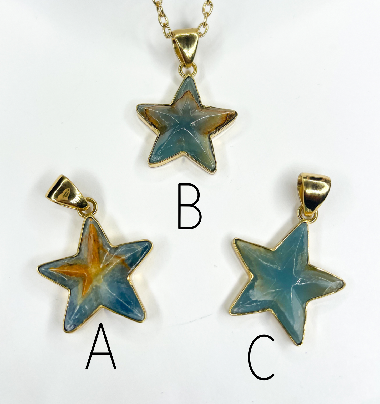 Chalcedony Star Pendants -Alchemia