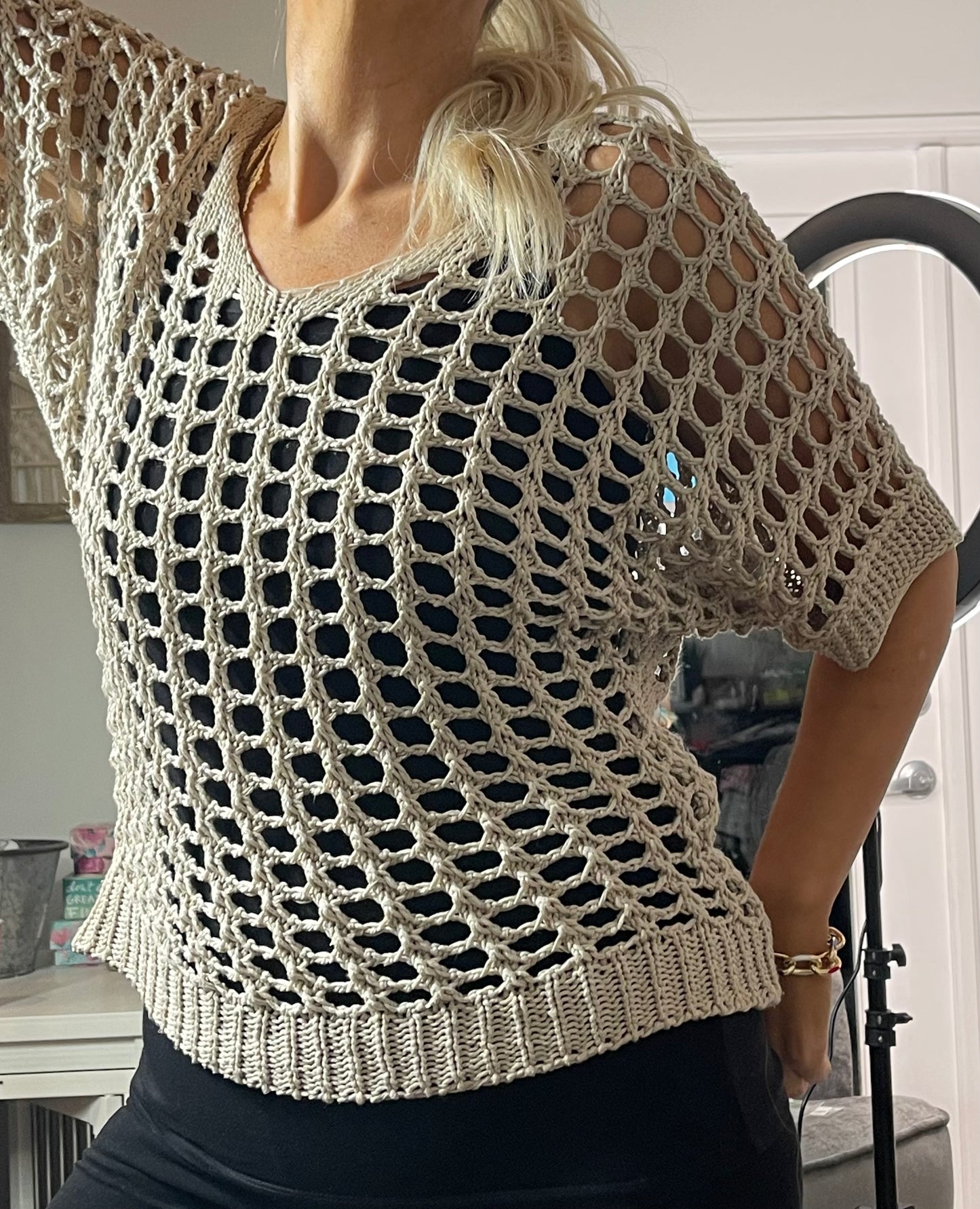 Pre Order Knit Look tan top