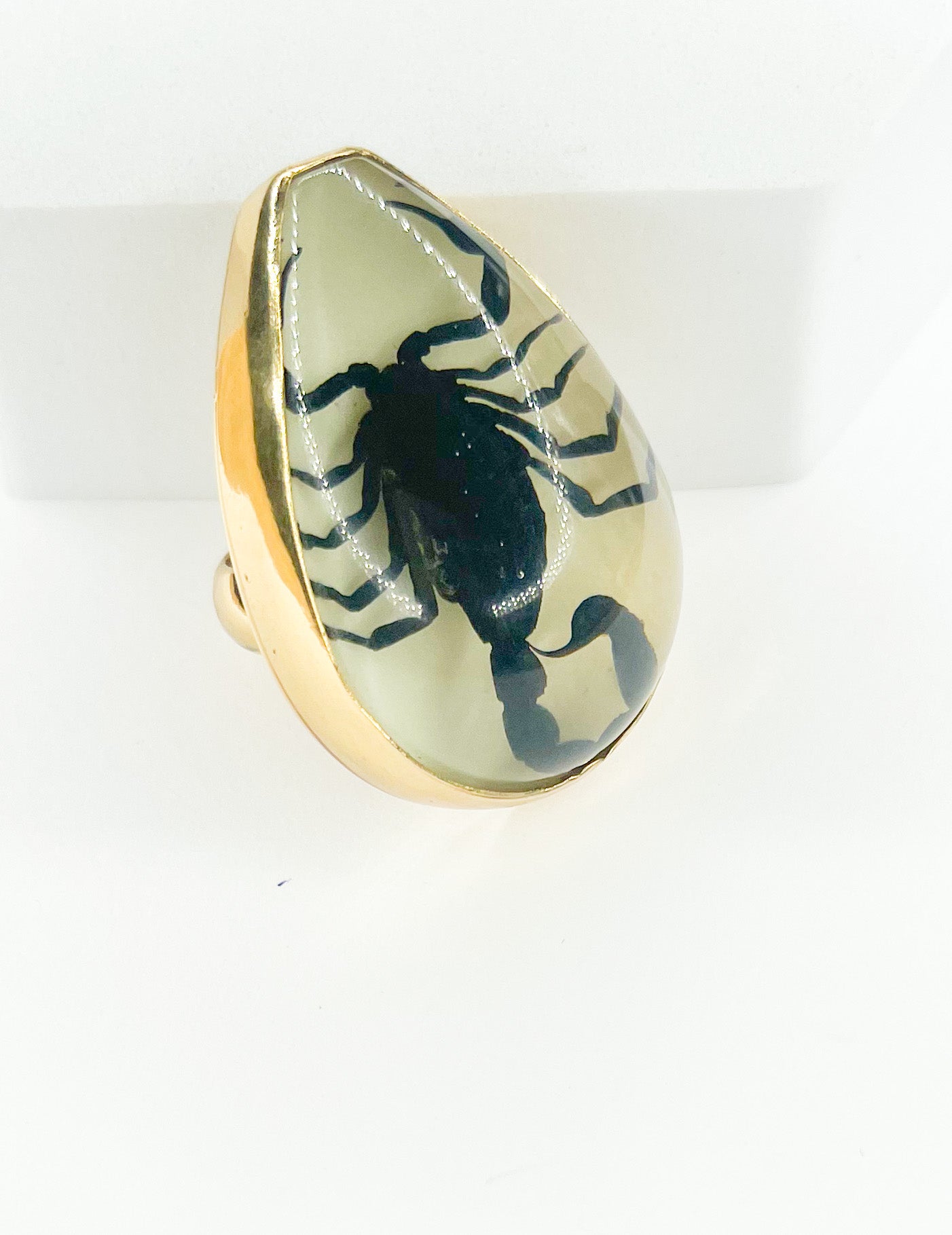 Glow in the Dark Resin Scorpion Adjustable Ring - Alchemia