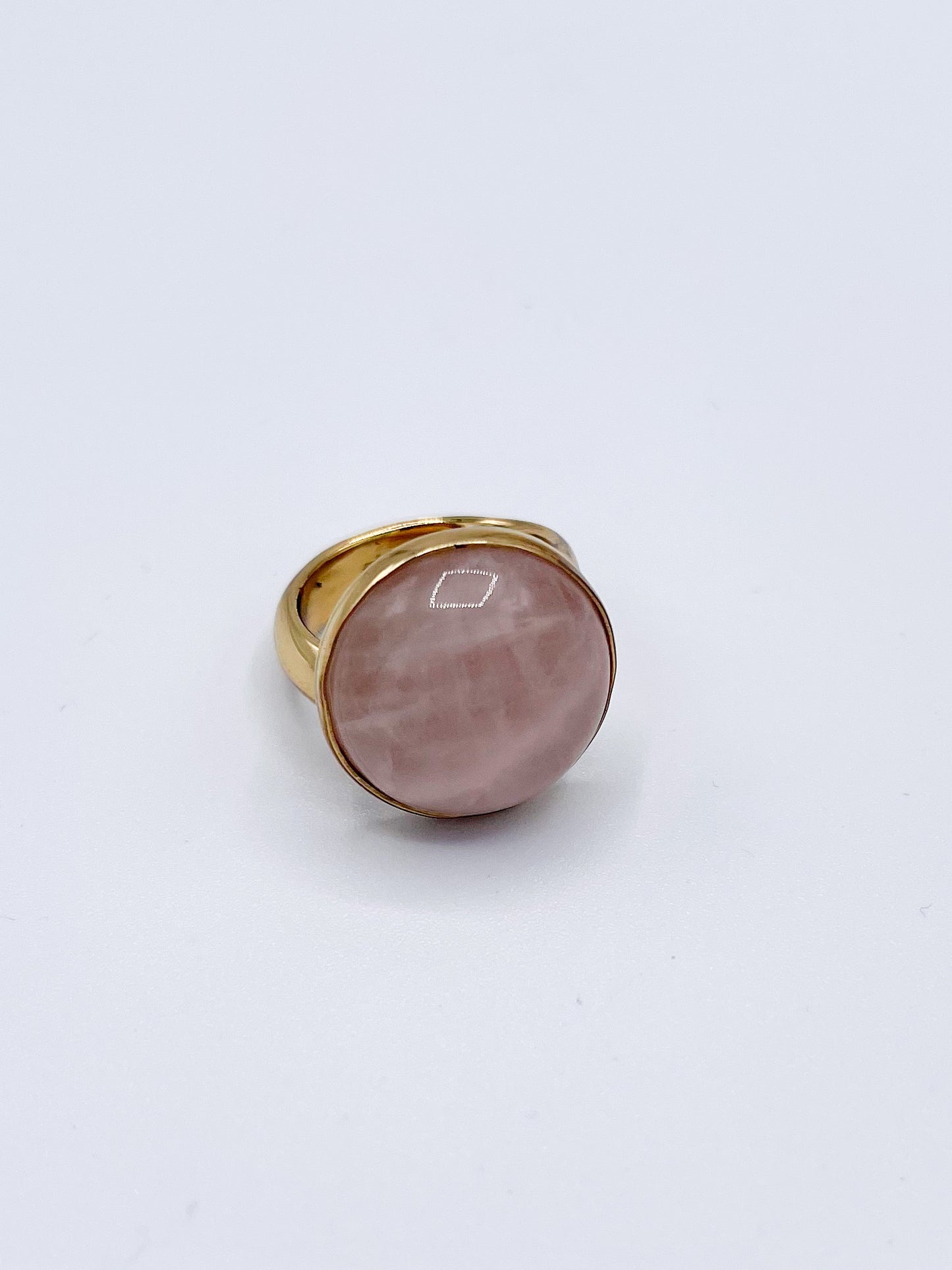 Rose Quartz Polka Dot Ring-Alchemia