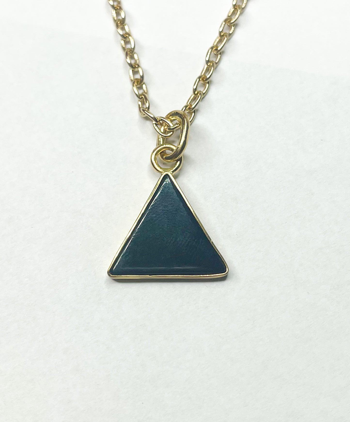 Charm Bail Black Onyx Triangle Pendant-Alchemia
