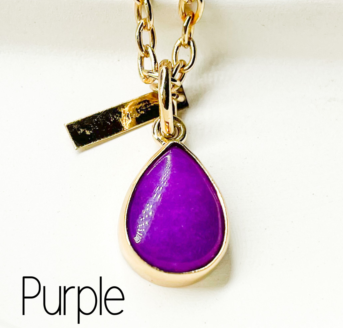 Dainty Tear Color Enhance Quartz Pendant-Alchemia