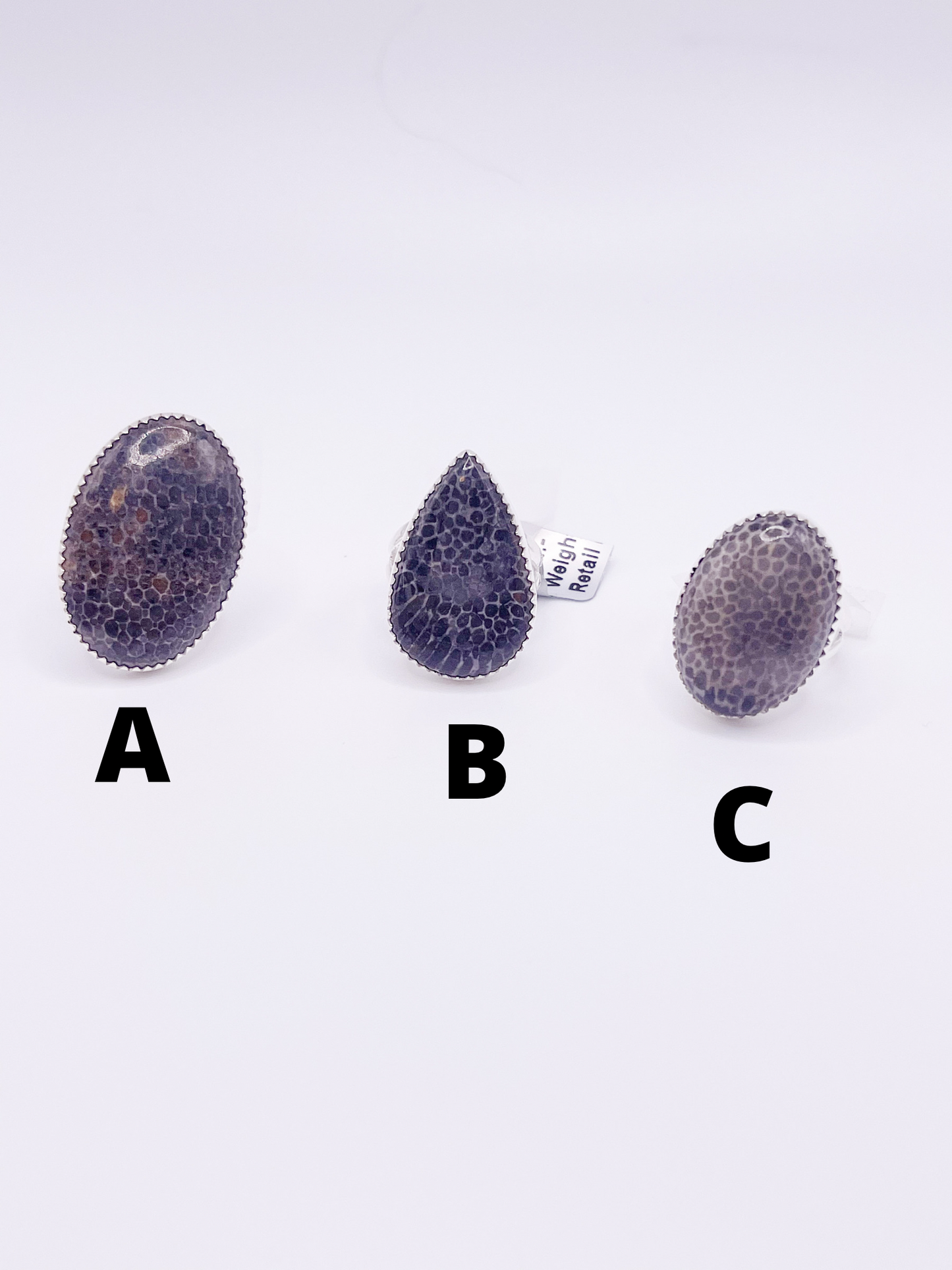 Black fossil Mix-Solid Sterling silver