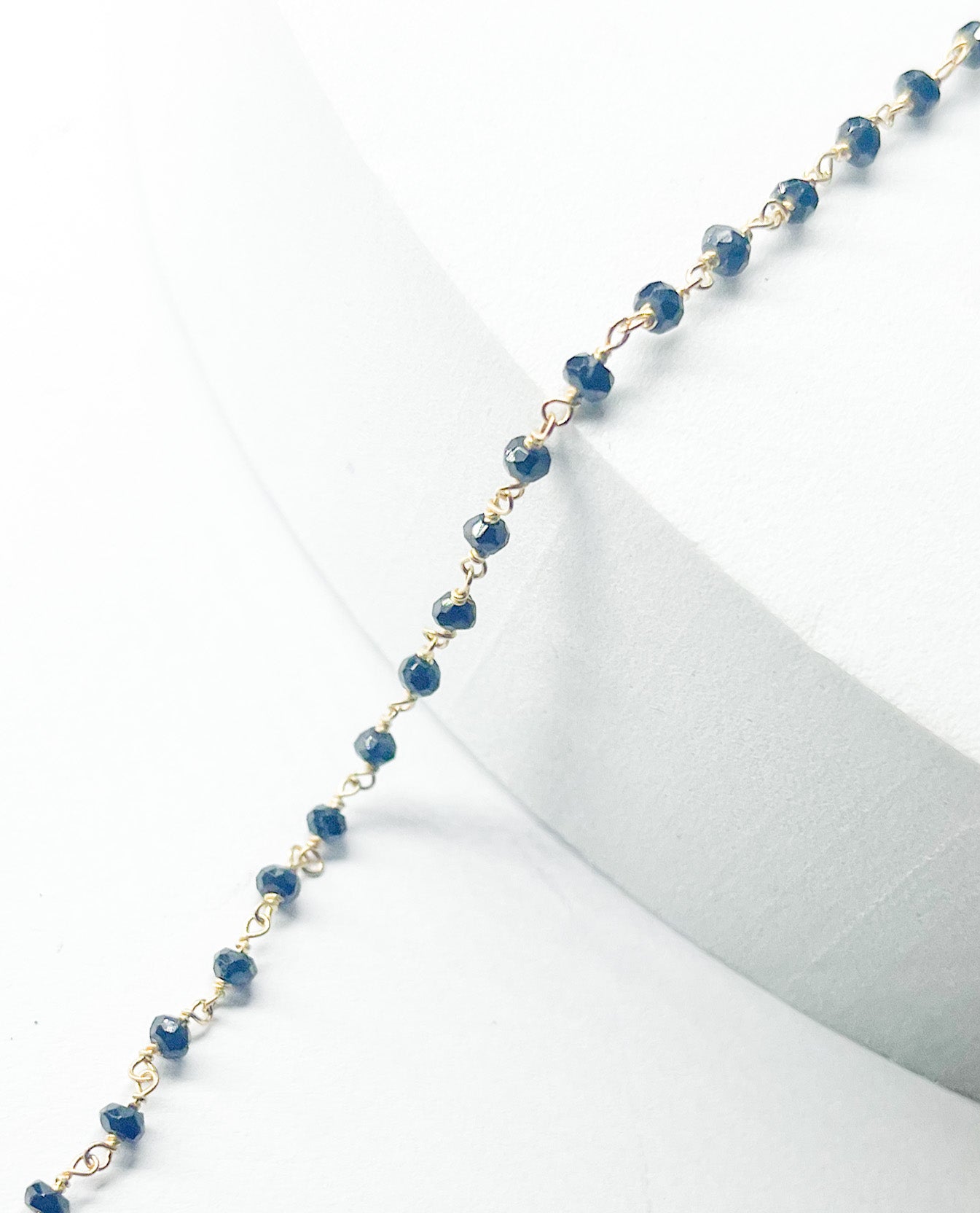 Black Onyx Beaded Bracelet-Vermeil