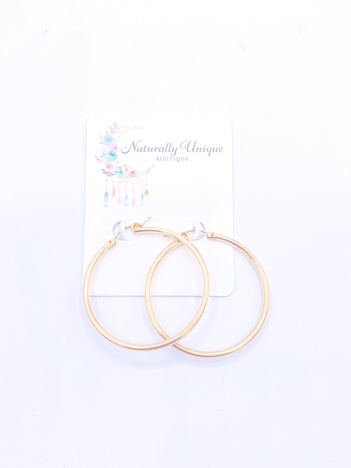 Medium 4cm Hoops - Gold Filled