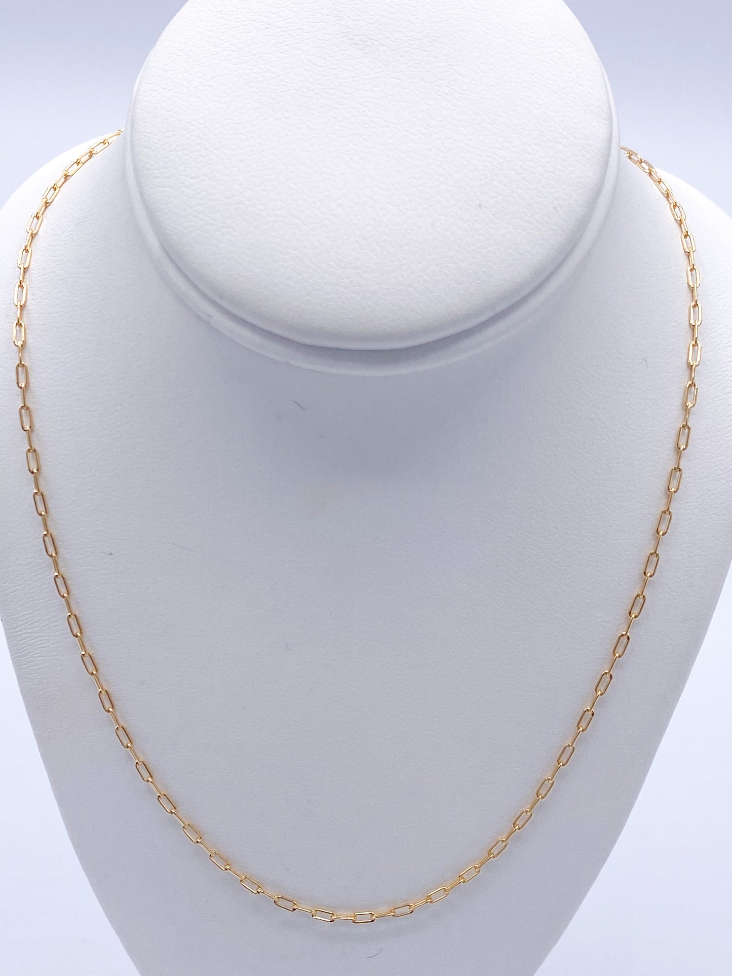 Dainty Paper Link Necklace-18k Gold Filled
