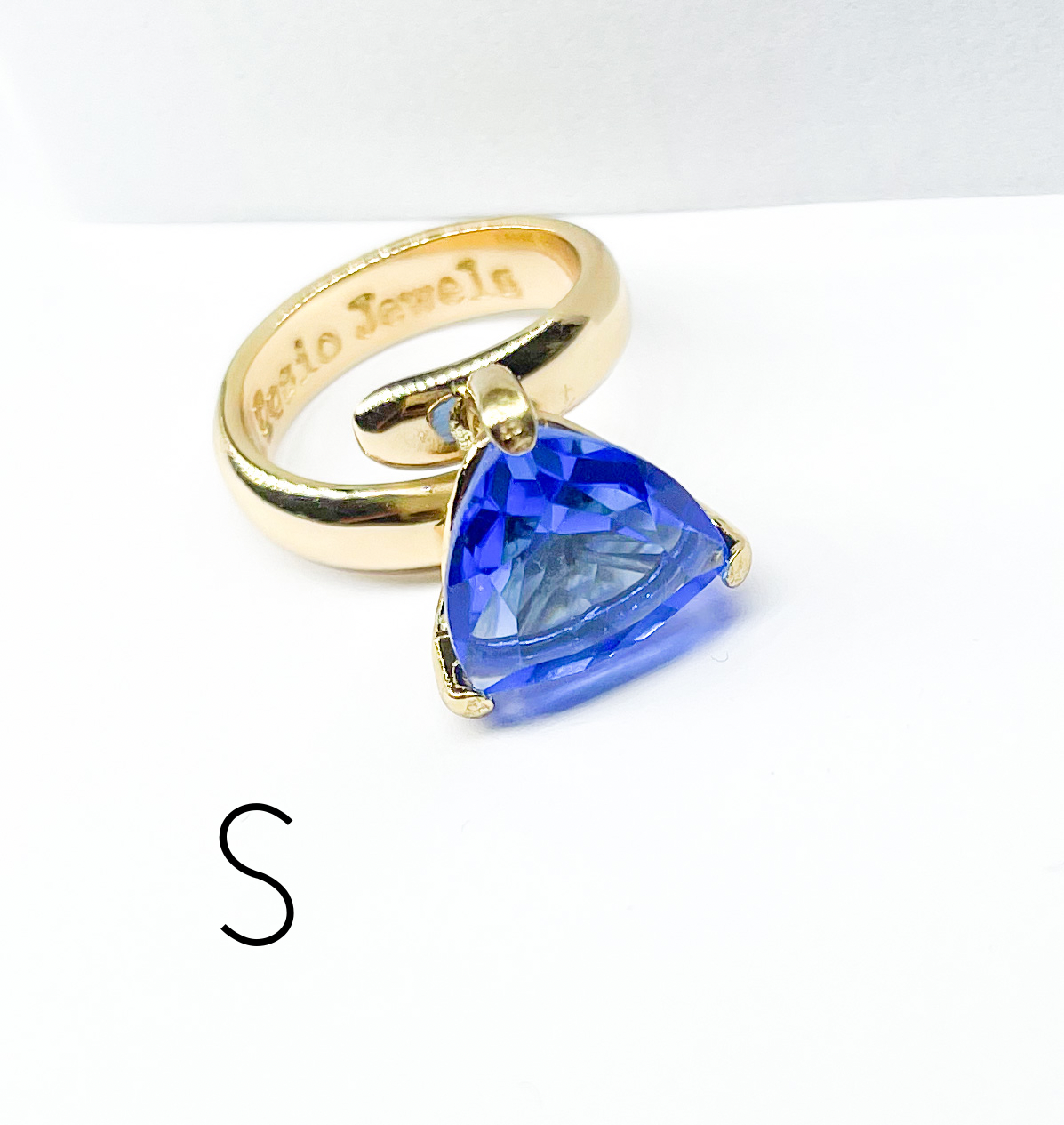 Trillion Siberian Quartz Prong Set Ring-Alchemia