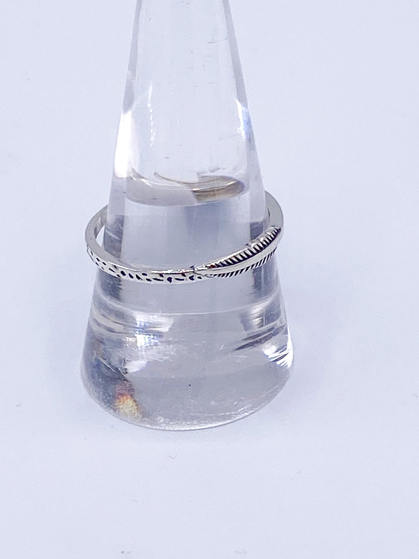 Native Leaf Design Sized Ring-Solid Sterling SIlver