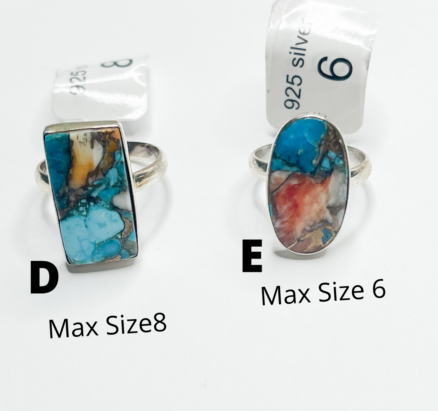 Oyster Turquoise Ring  Mix-Solid Sterling Silver