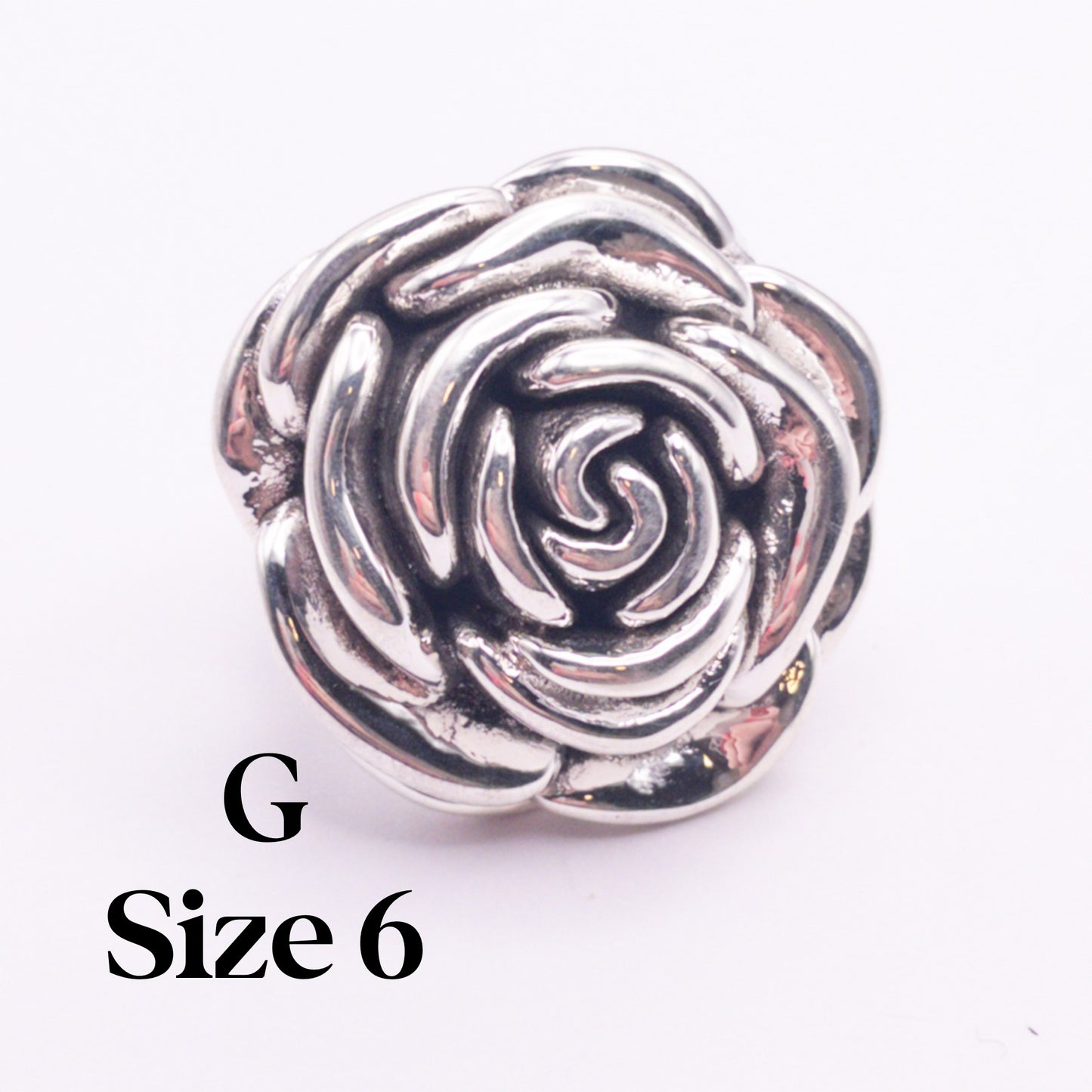 Solid Rose Ring- Solis Sterling Silver