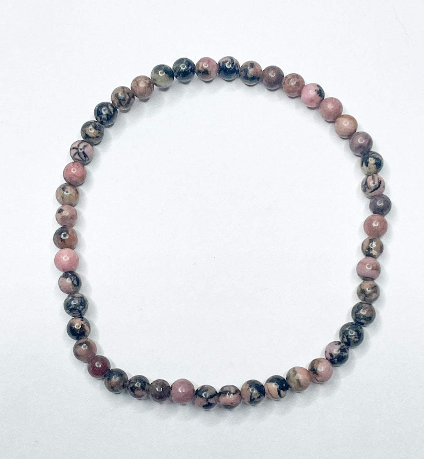 Dainty Rhodonite Stretch Bracelet - 105