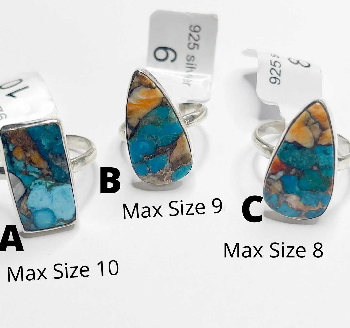 Oyster Turquoise Ring  Mix-Solid Sterling Silver