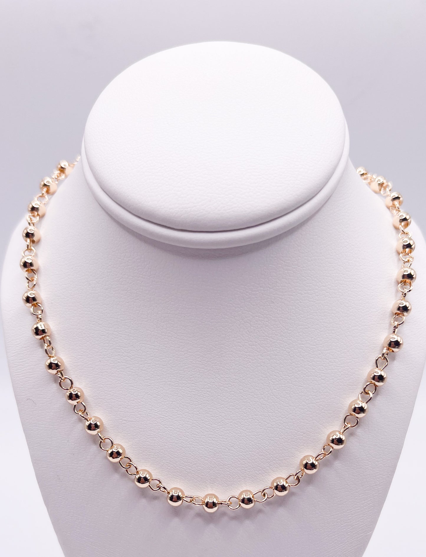 Thick Bubble Chain-18k Gold