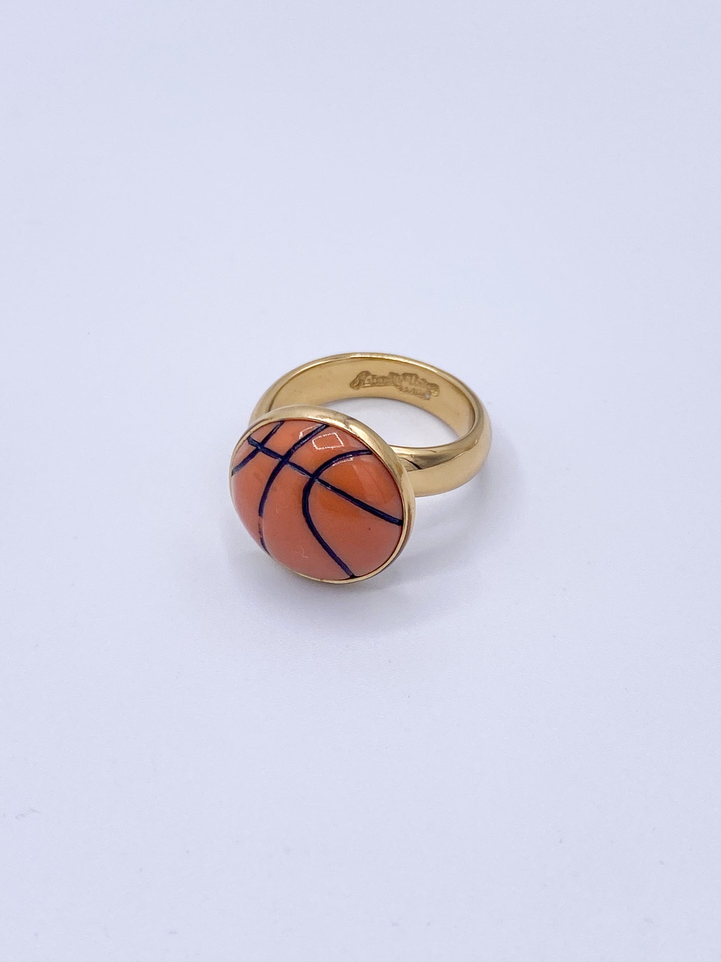 Cameo Basketball Adjustable Ring - Alchemia