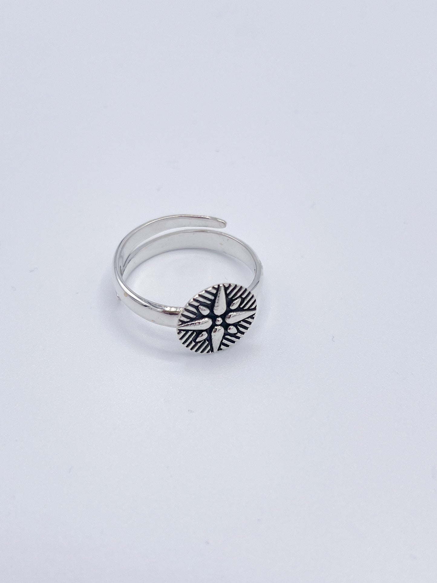 Dainty Compass Ring-Solid Sterling Silver