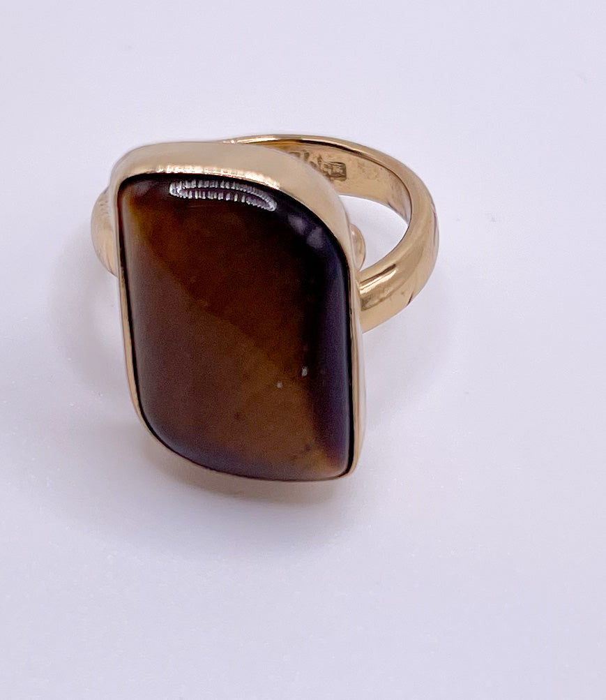 Yellow Tiger Eye Ring-Alchemia