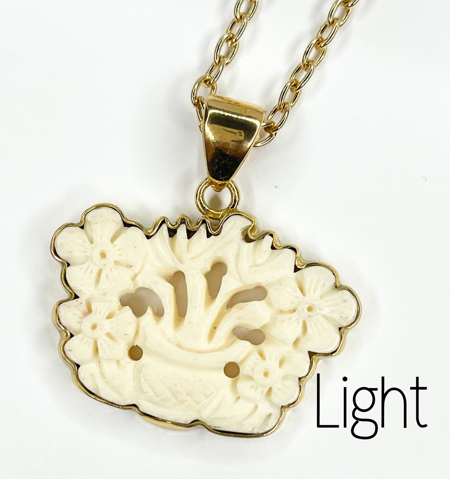 Bouquet Of Bone Flower Pendant-Alchemia