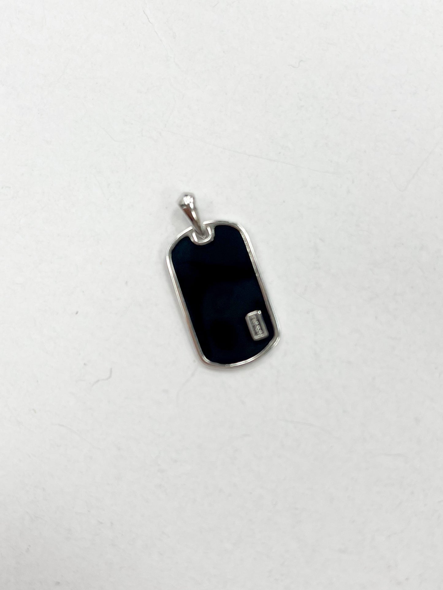 Black Stamped 925 Pendant-Solid Sterling Silver