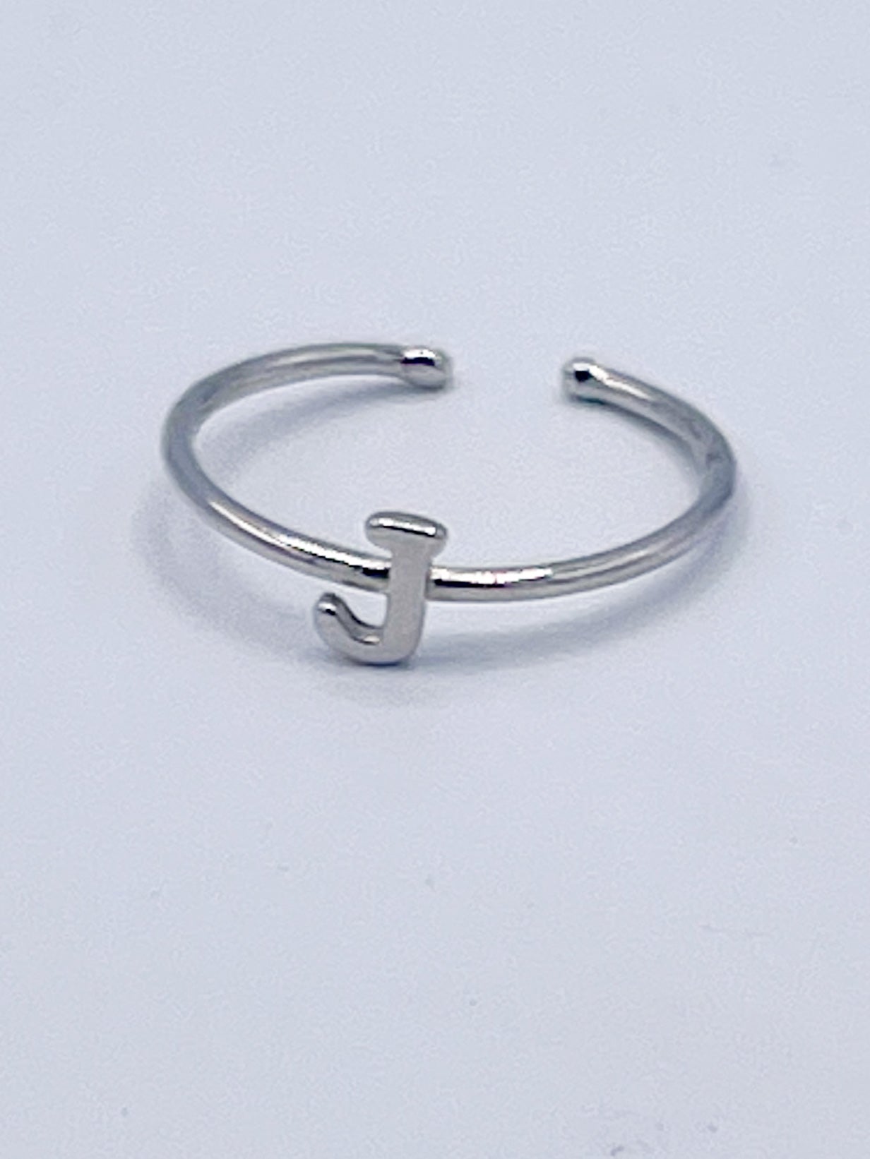 Dainty Initials Midi Rings-Solid Sterling Silver