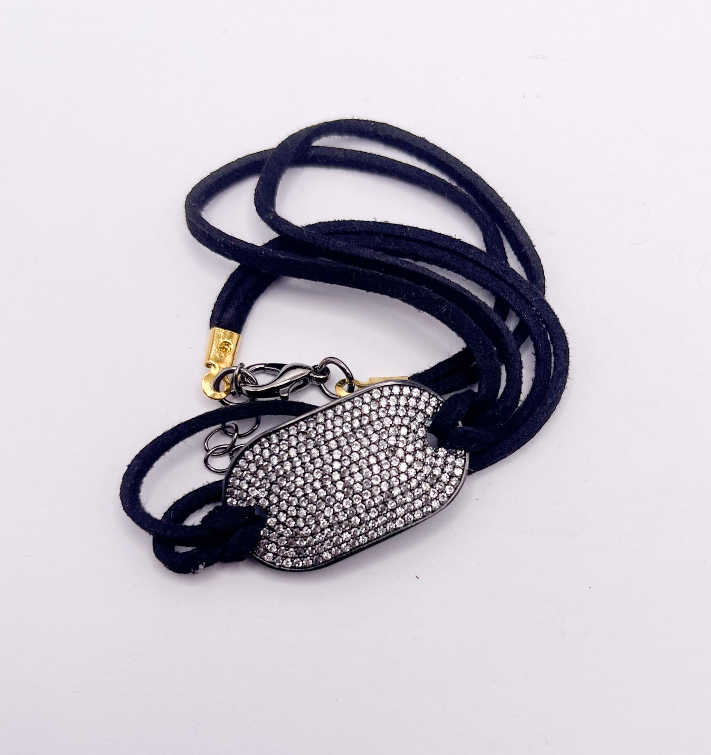 Leather Choker withCZ