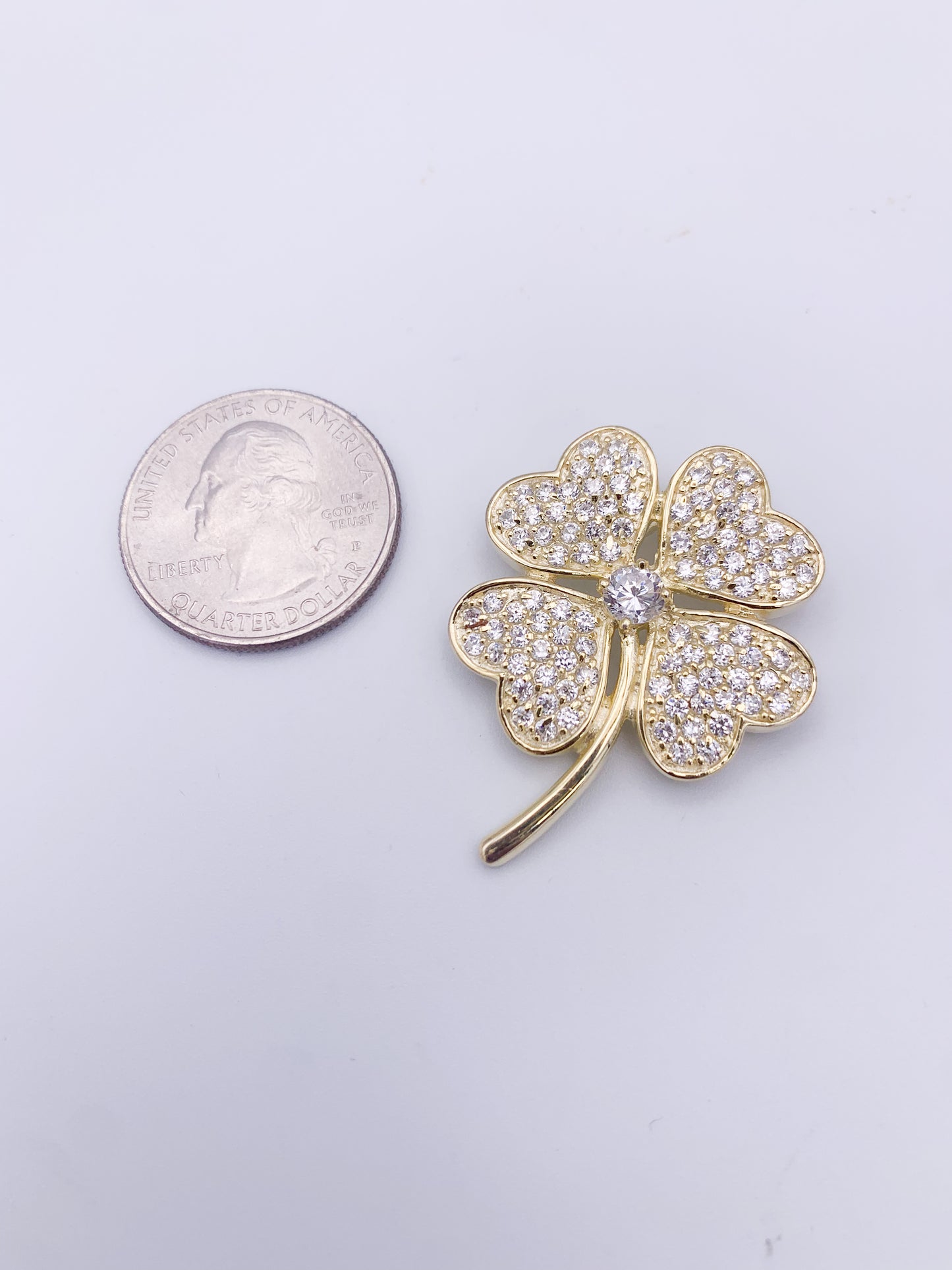 Four Leaf Clover Pendant - 18k Gold Plate