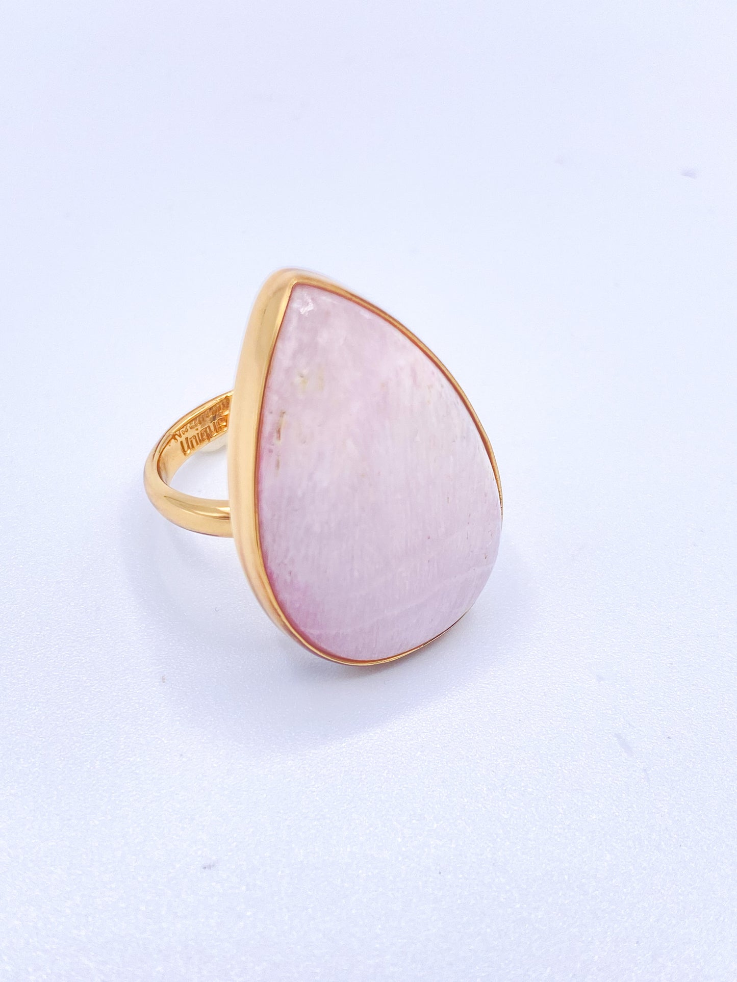 Pink Opal Teardrop Ring - Alchemia
