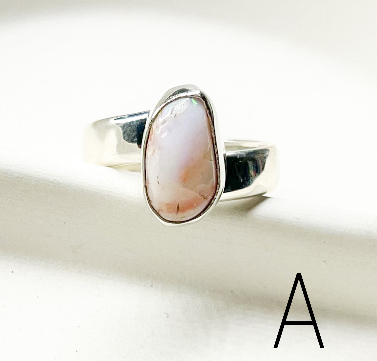 Pink Idaho Opal - Solid Sterling Silver