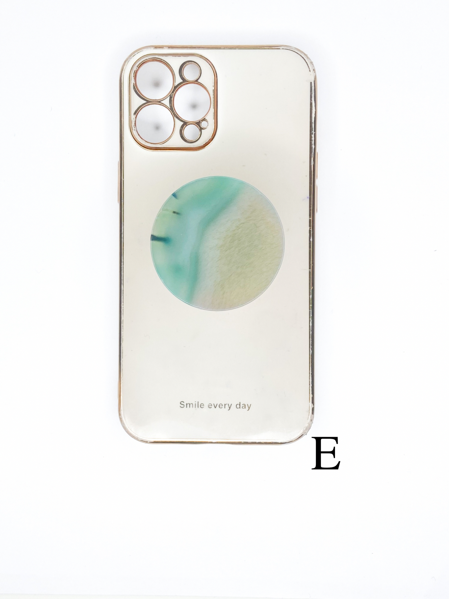 Green Round Agate Phone Stone