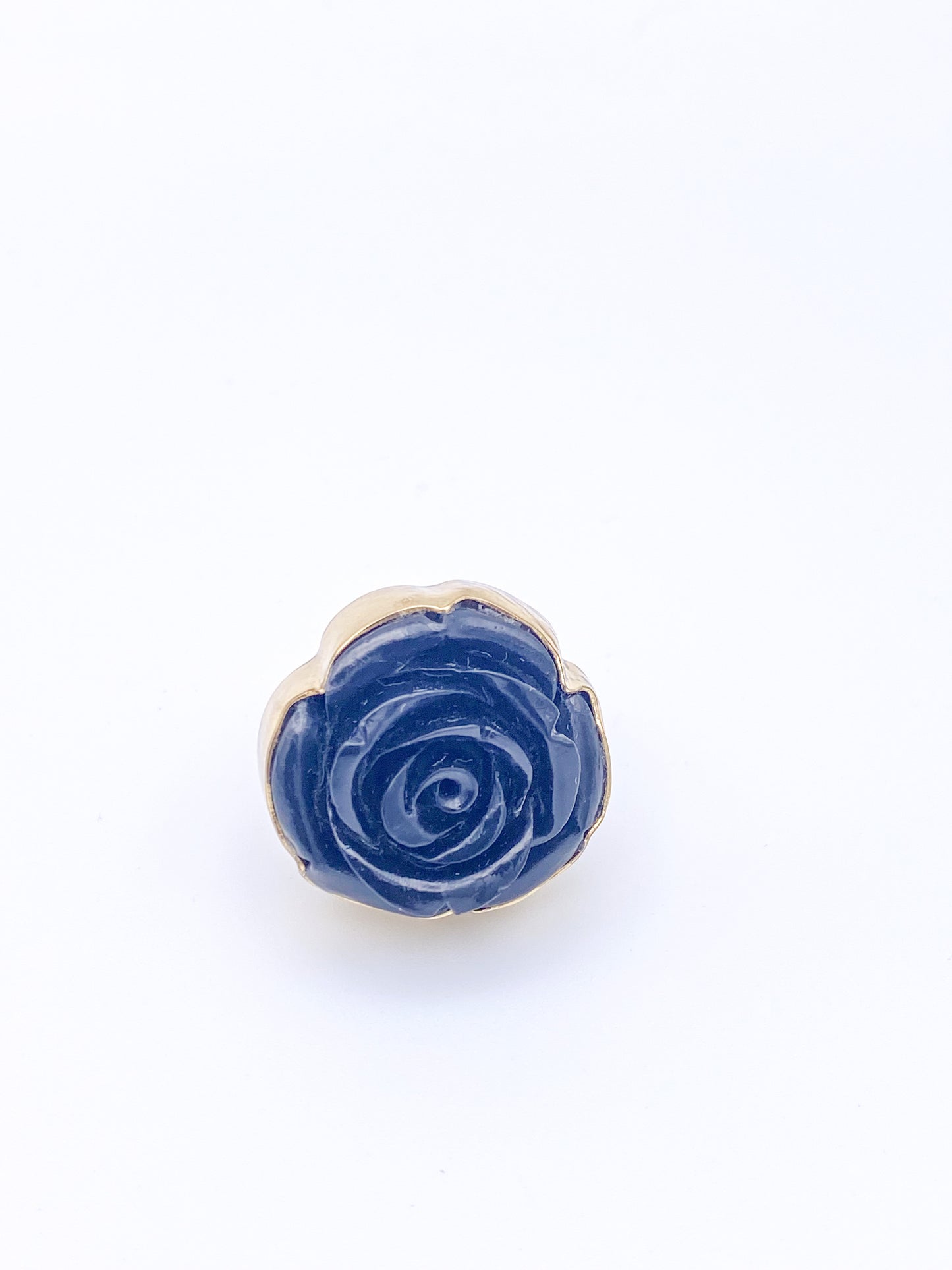 Black Resin Rose Ring - Alchemia