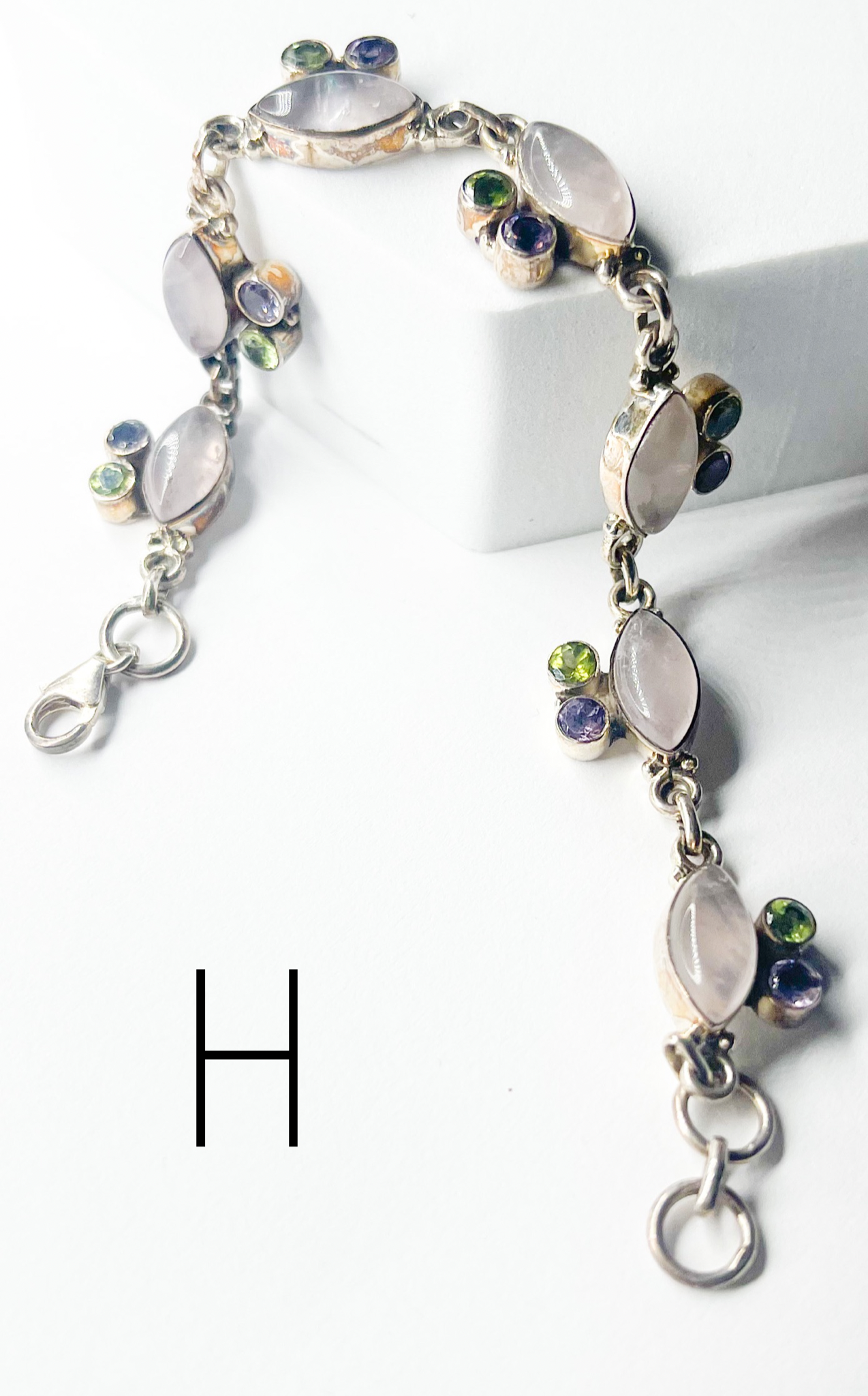 Natural Stone Bracelets - Solid Sterling Silver