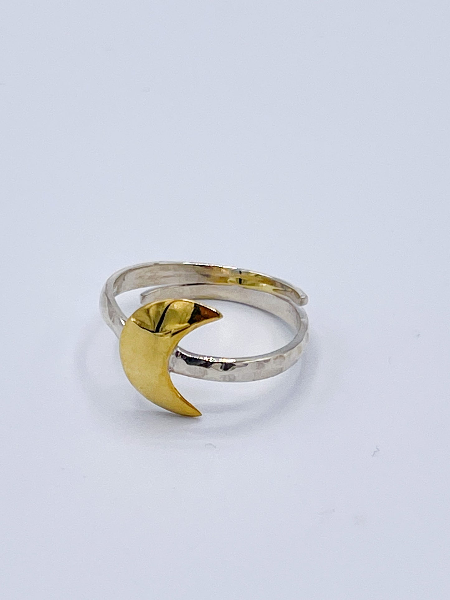 Moon Ring 18k Gold Plated-Solid Sterling