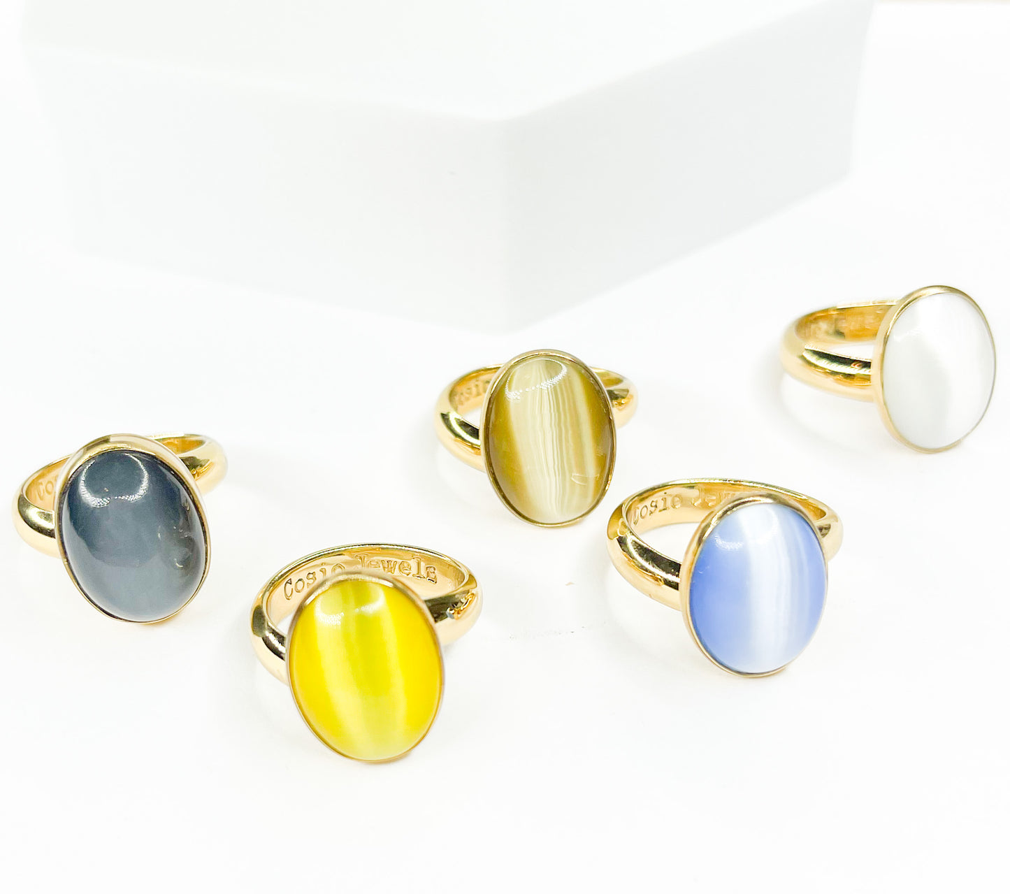 Cats Eye Jade Faceted Ring-Alchemia